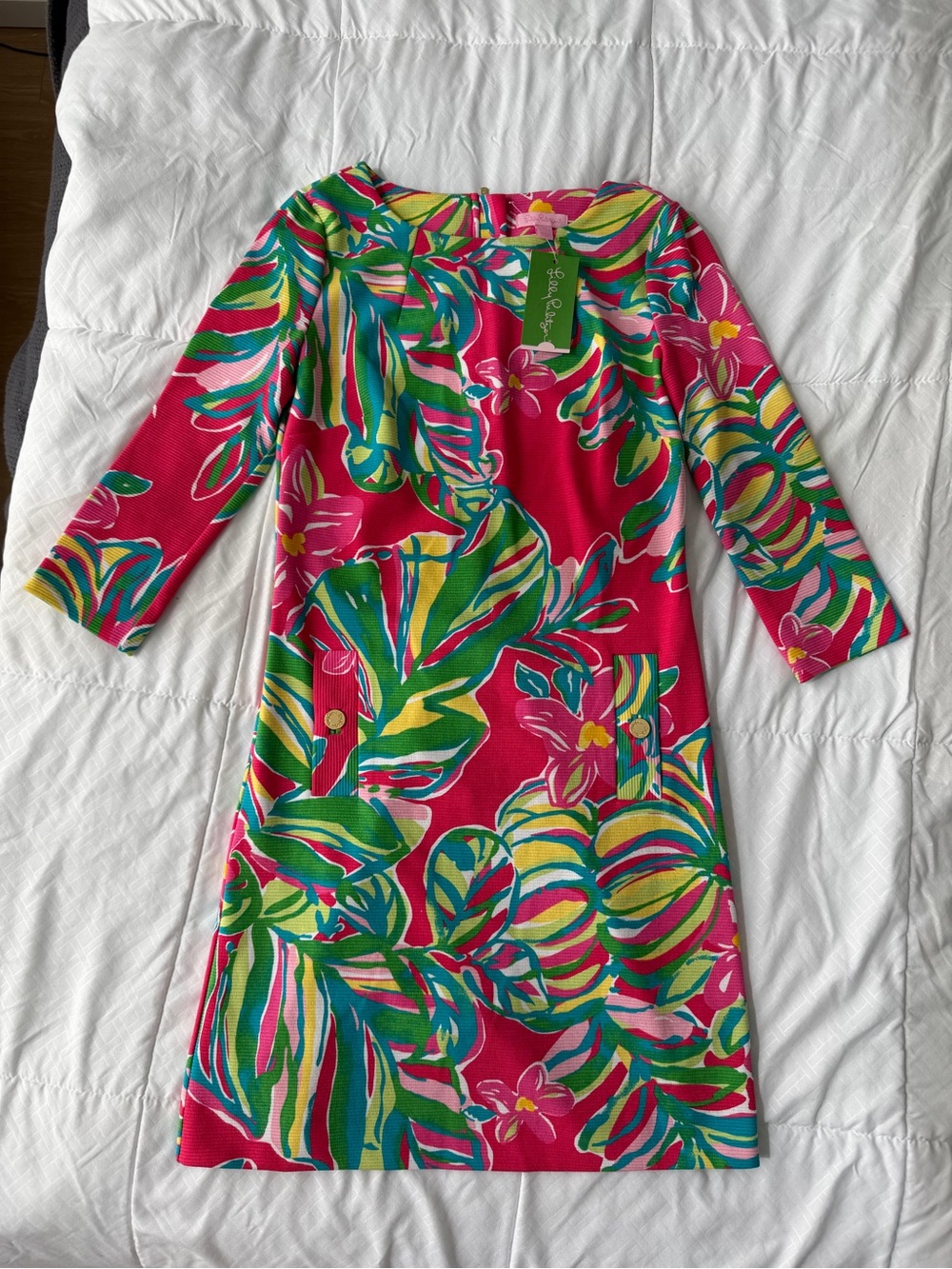 NWT $188 Lilly Pulitzer Charlene Shift Dress XS Jungle Tumble Pomegranate Preppy